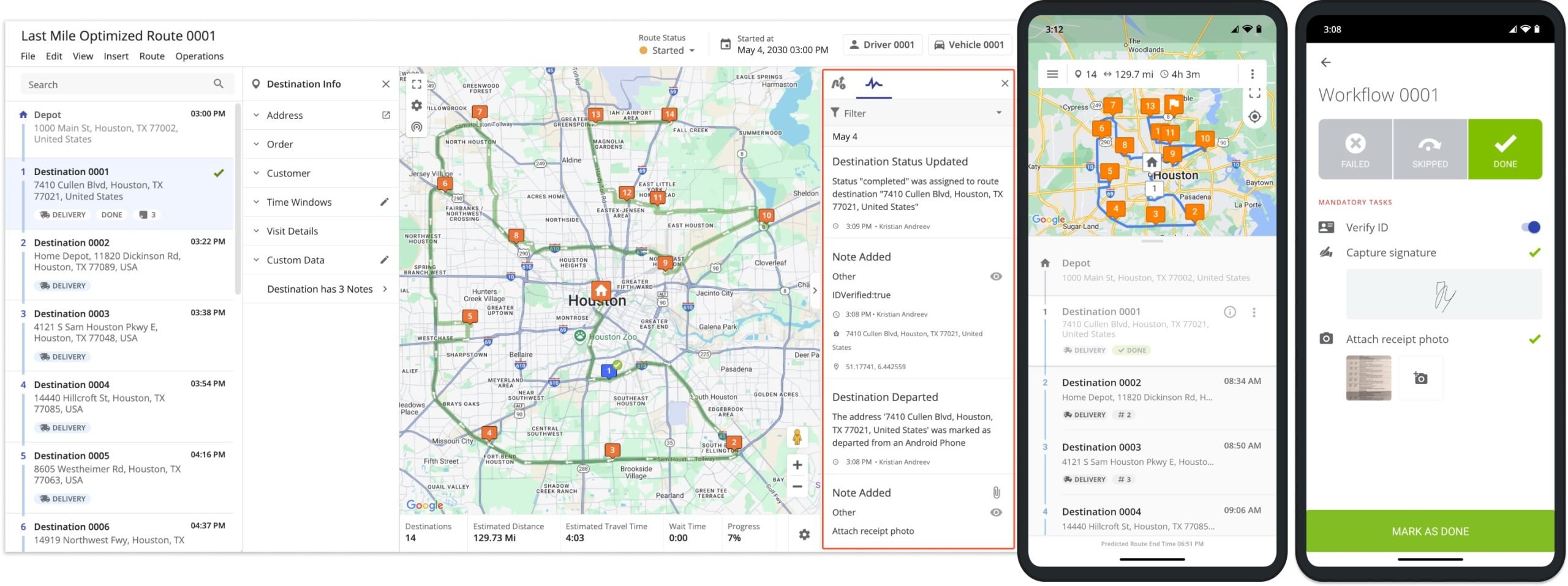 Enabling real time chat with grocery delivery drivers on route optimization software