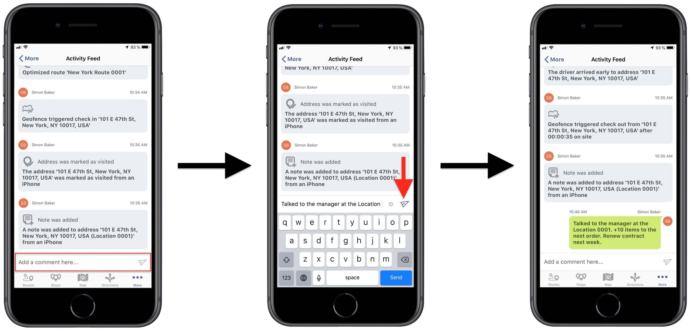 Enabling real time chat with grocery delivery drivers on route optimization software