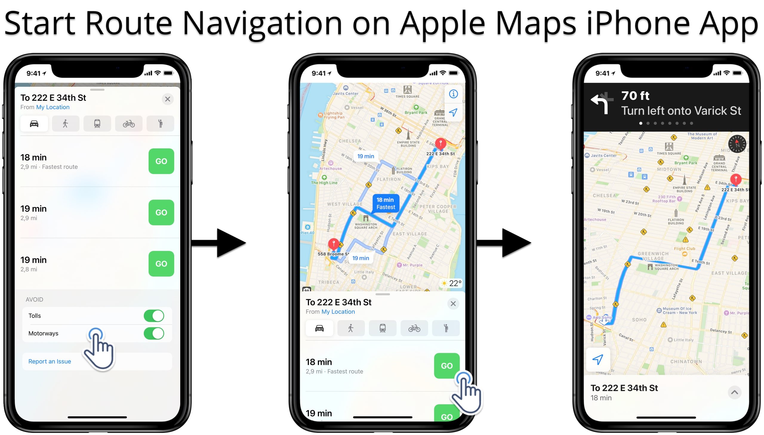 Apple Maps Driving Directions For IOS Route Planner Routes