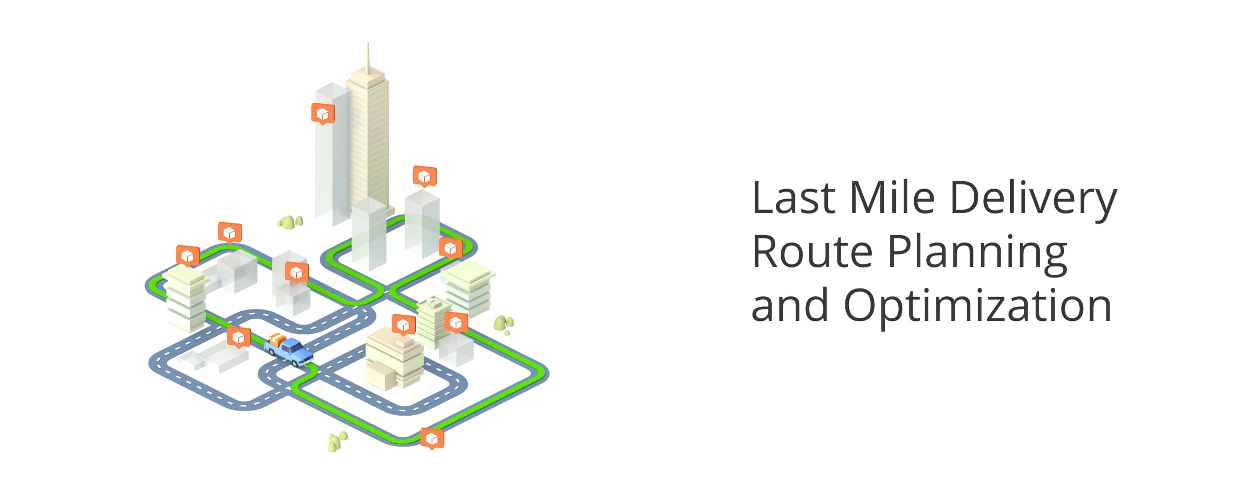 Route planning and route optimization for last mile logistics and last mile carriers.