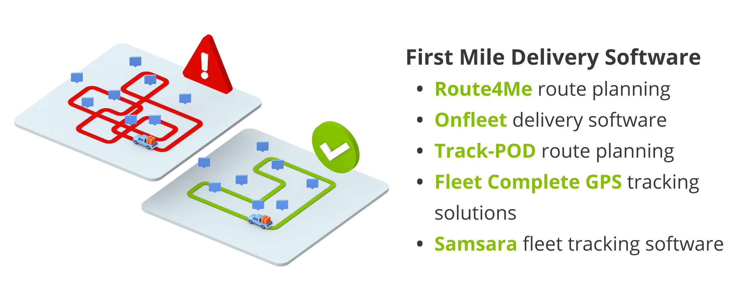 The best first mile delivery software in 2021 for route optimization, fleet management, and GPS tracking.