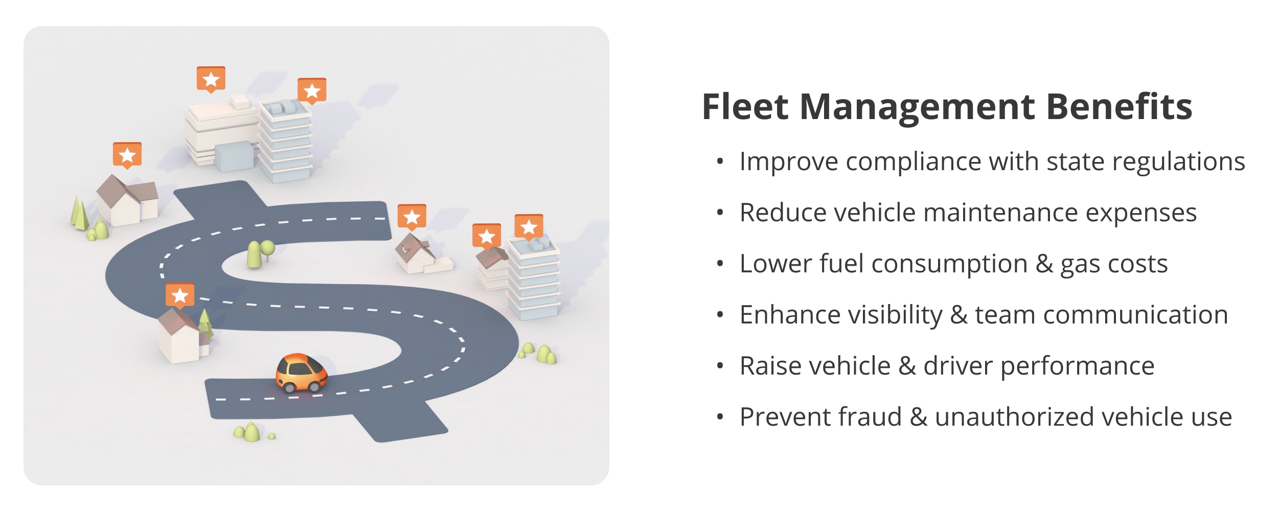 The benefits of using vehicle fleet management technology.