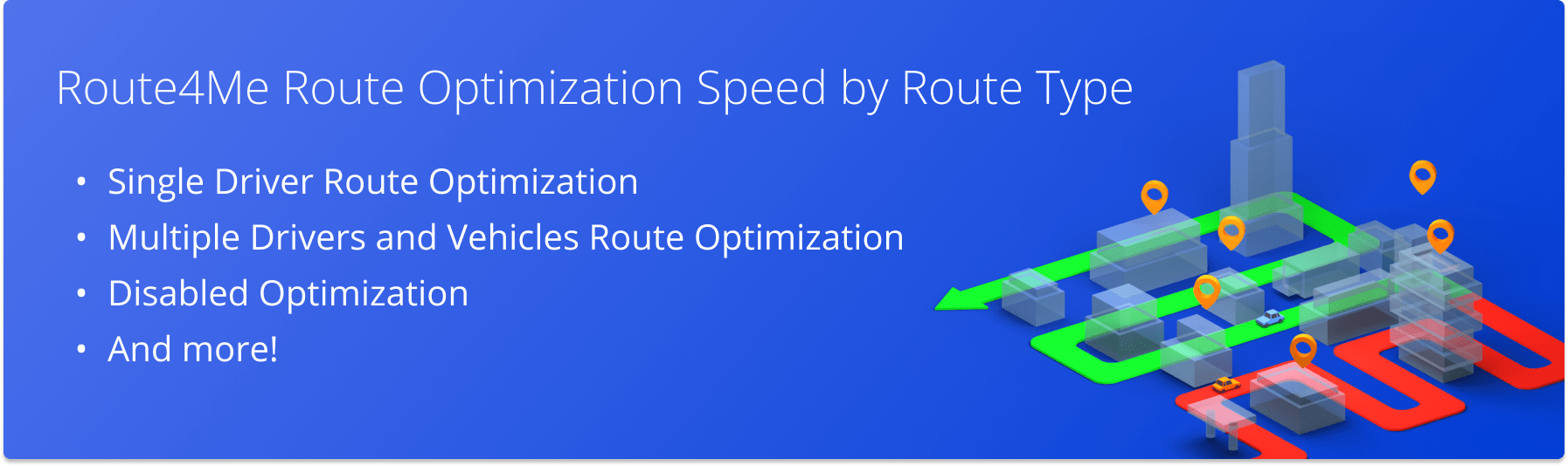 Route4Me Route Optimization Speed by Route Type