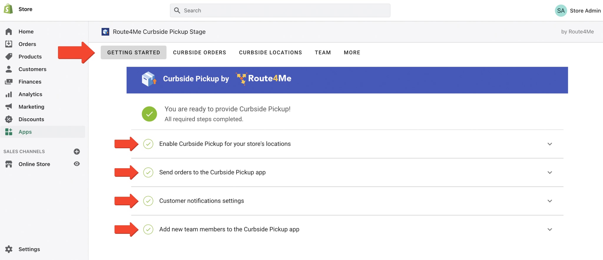 Set up and adjust the Shopify Curbside Pickup and Store Collet app settings for your store.