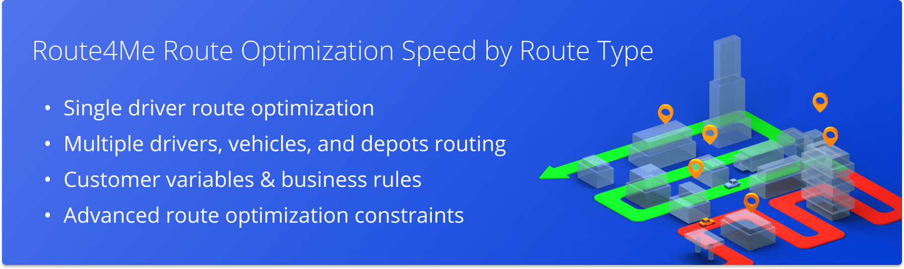 Route4Me Route Optimization Speed by Route Type