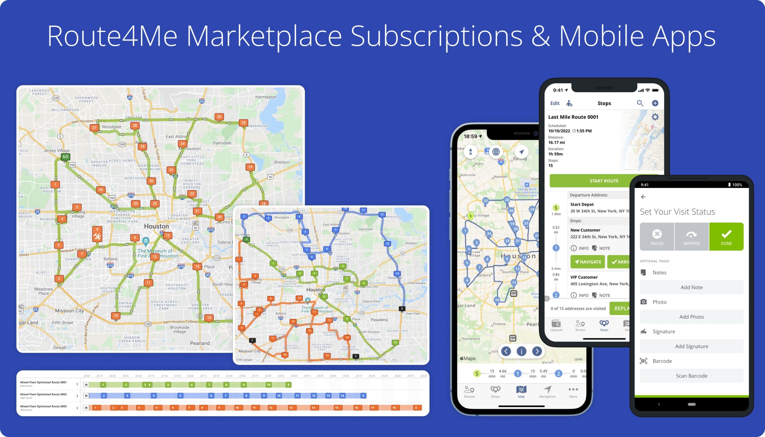 Select a Route Planning and Optimization package and use Route4Me's Marketplace to enable add-ons and customize your subscription.