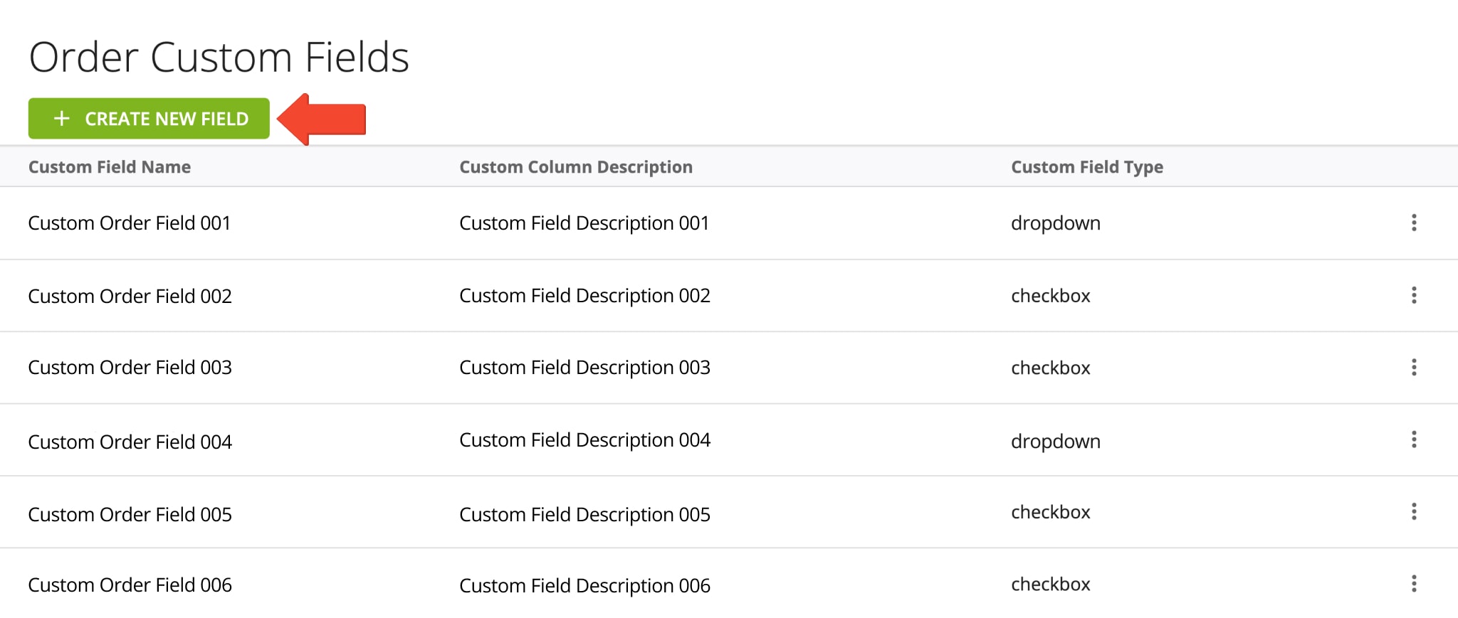 Create new Custom Order Fields to add unique user-defined statuses to your orders.