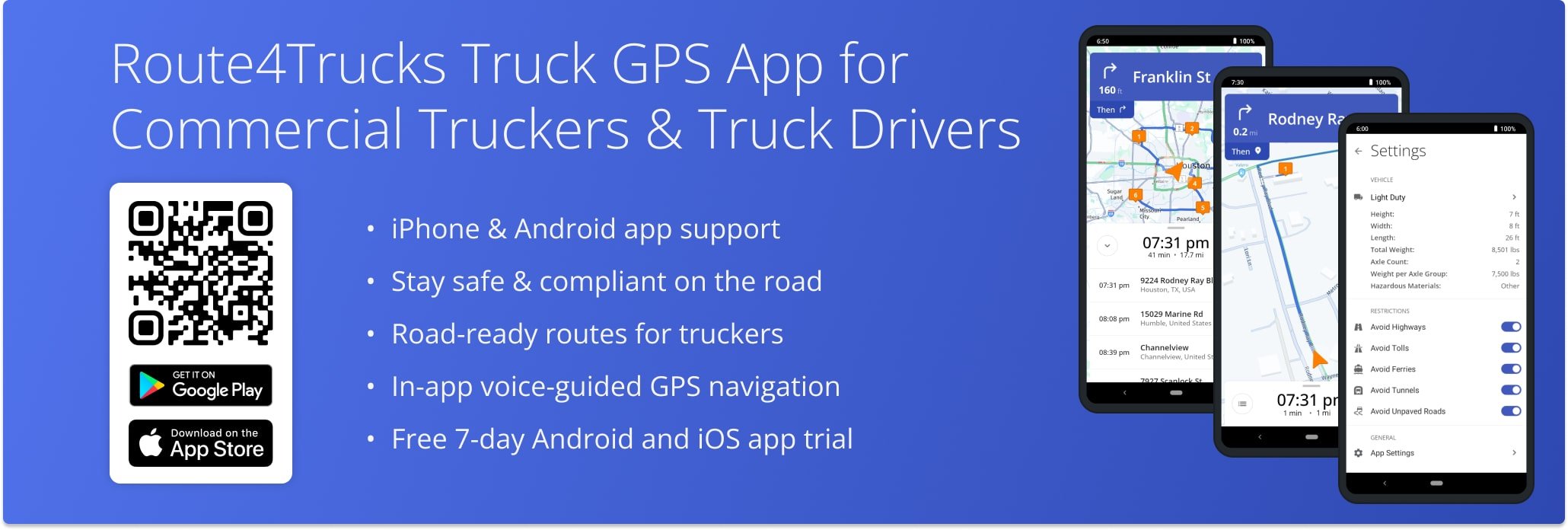 Route4Trucks Free Commercial Truck Route Planner and GPS Navigation Trial