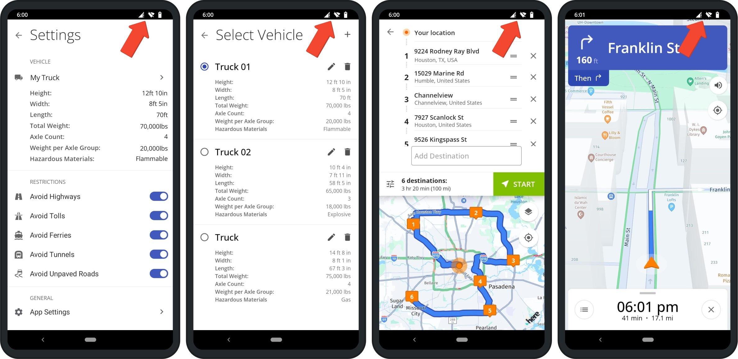 You can even use Route4Trucks without an internet connection, such as when travelling through rural areas or experiencing connection issues, no coverage, etc. As long as you've signed in to your account and opened the app while connected, Route4Trucks retains its most important functionality.