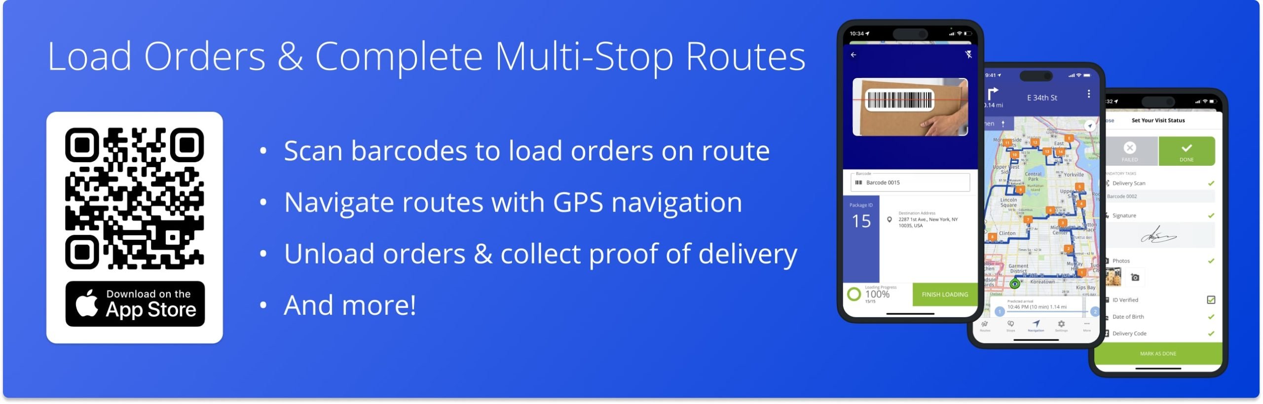 Load and unload orders using Route4Me's Route Planner Barcode Scanner to complete delivery routes.