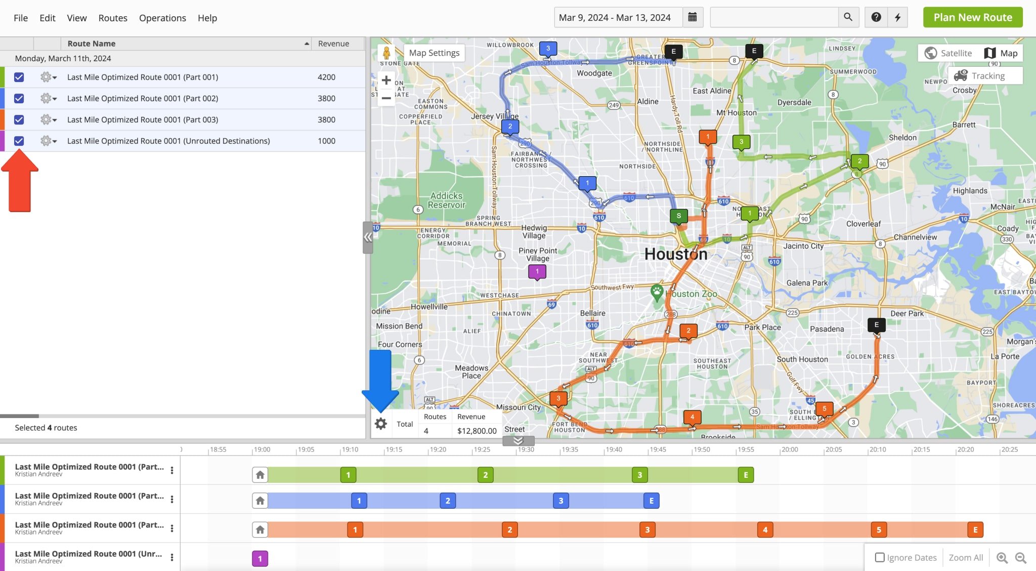 View your planned and distributed Max Revenue routes on the interactive Routes Map.