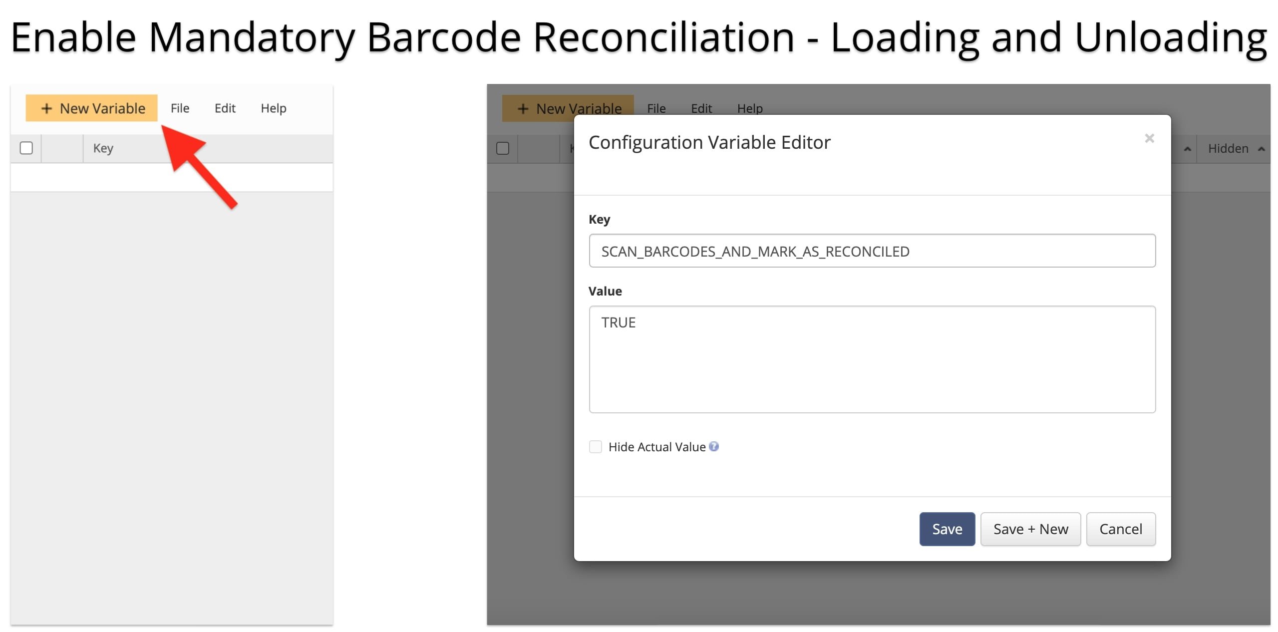 Enable mandatory barcode reconciliation for loading and unloading on mobile route planner apps.