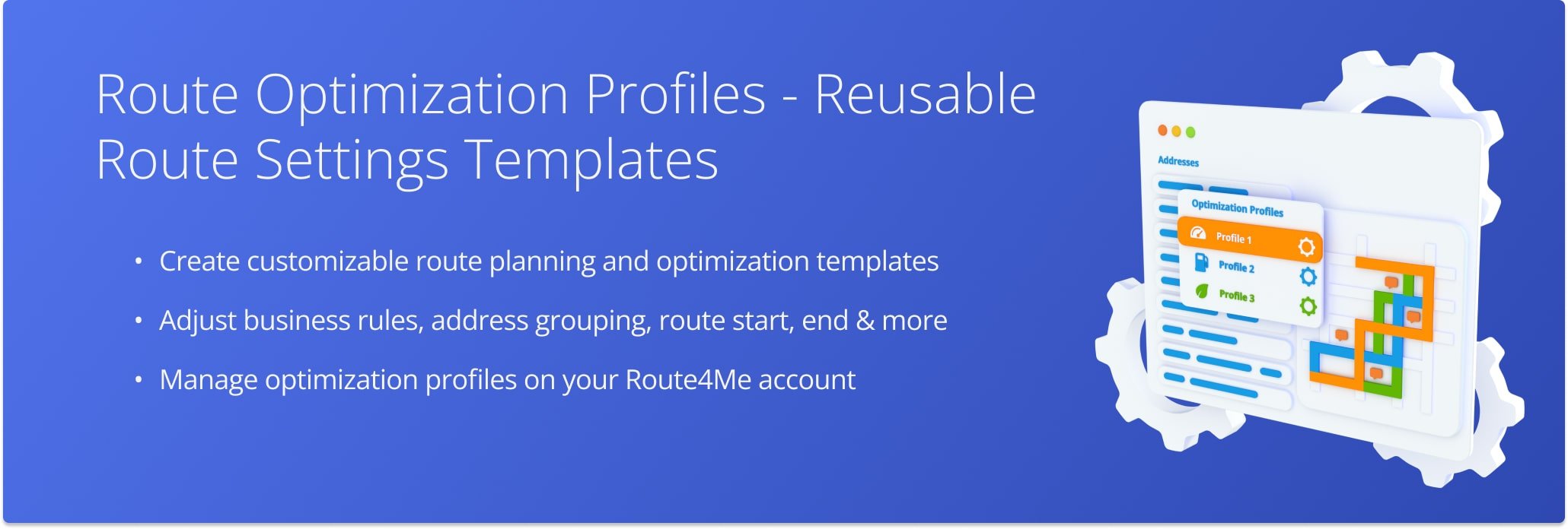 Use Route4Me Optimization Profiles to plan last mile routes with reusable route optimization templates.