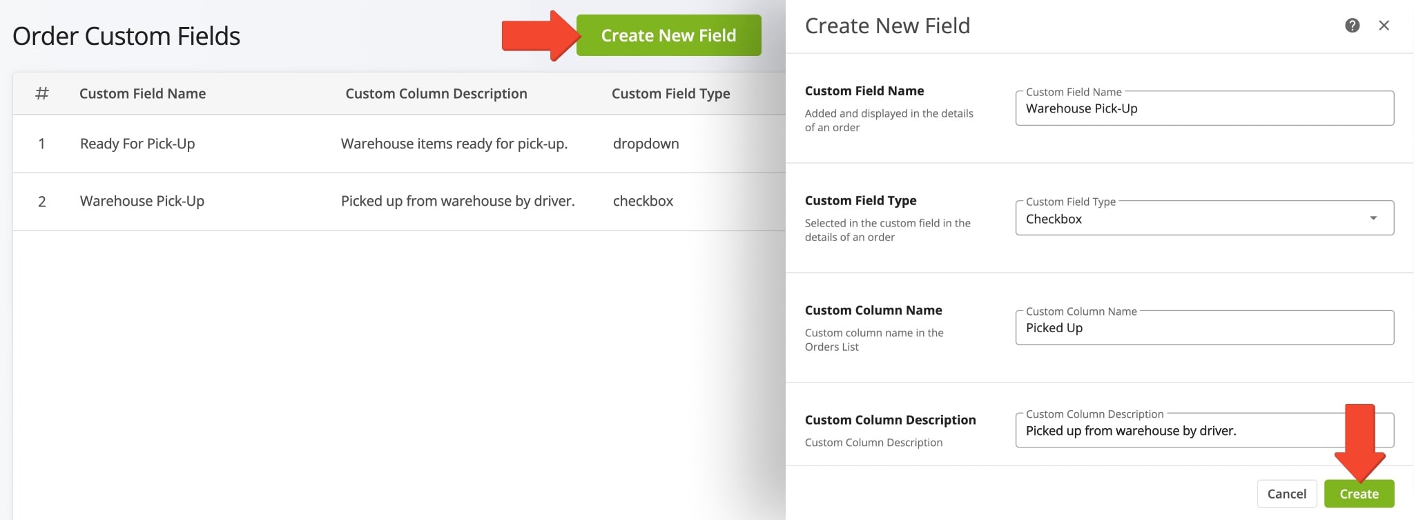 Create and add Custom Order Fields to orders to use custom order statuses and maximize the efficiency of your order routing operations.