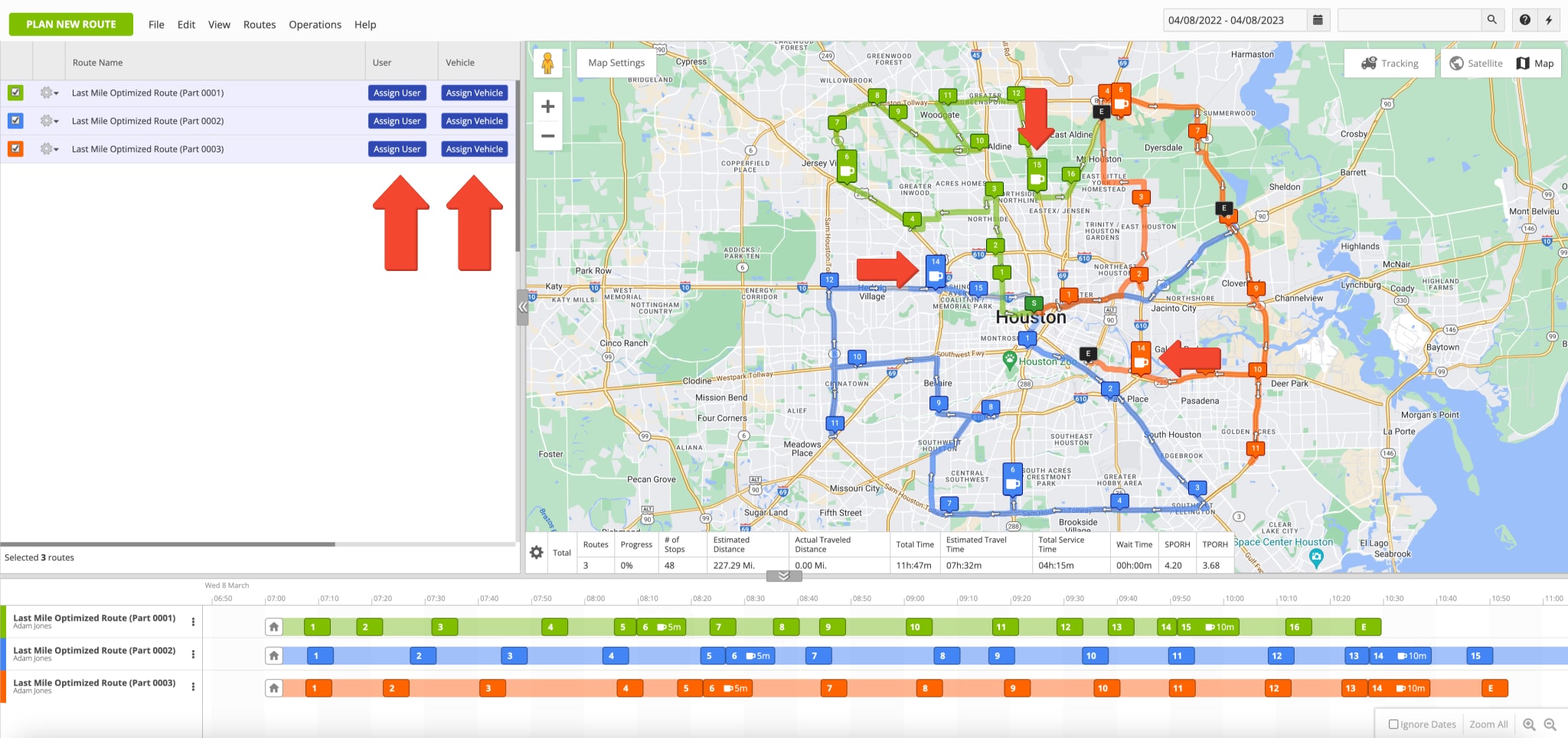 Dispatch optimized routes with Driver Breaks to drivers using Route4Me's Mobile Route Planning Driver Apps.