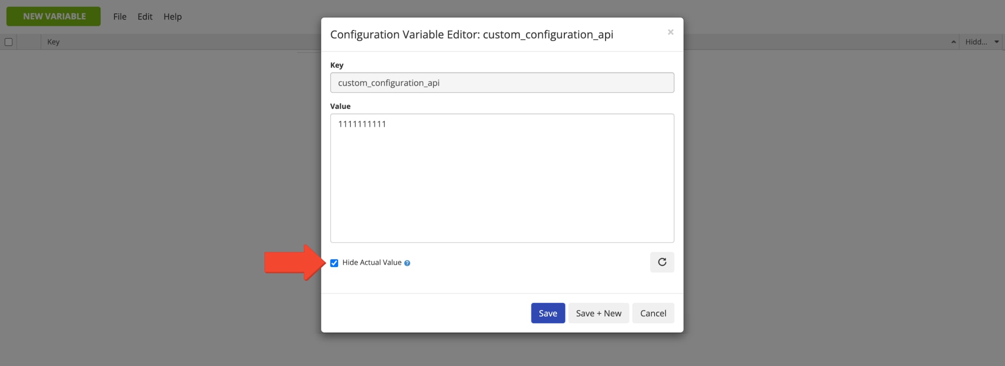 Hide advanced configuration values for account customizations, API, and other route optimization account features.