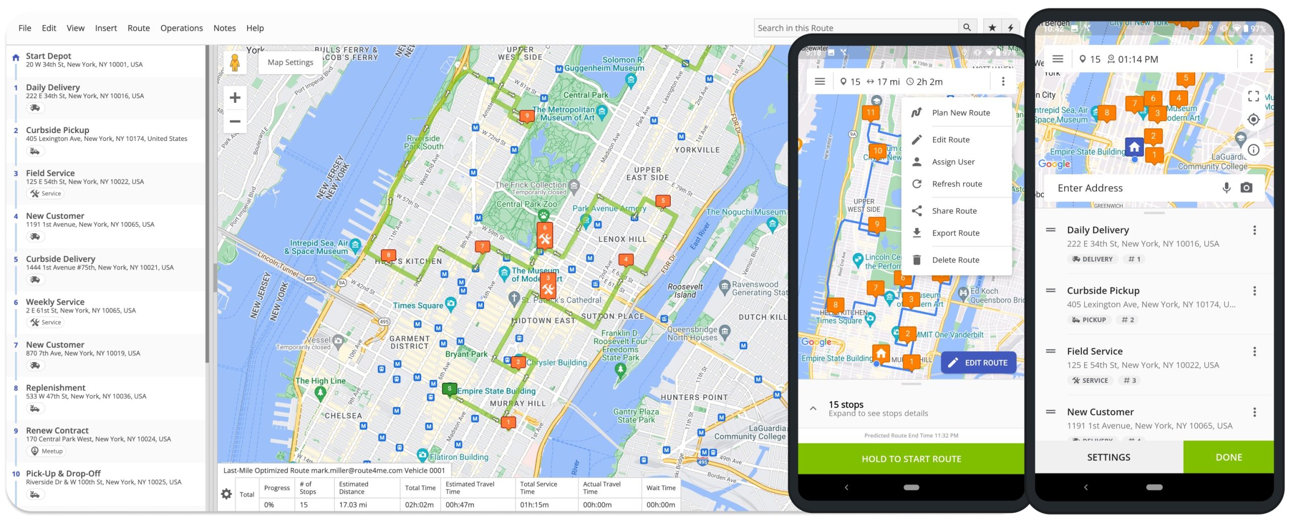 Synchronize route changes and updates in real-time between Route4Me's Mobile App for drivers and Web Platform for route planners, dispatchers, and managers.