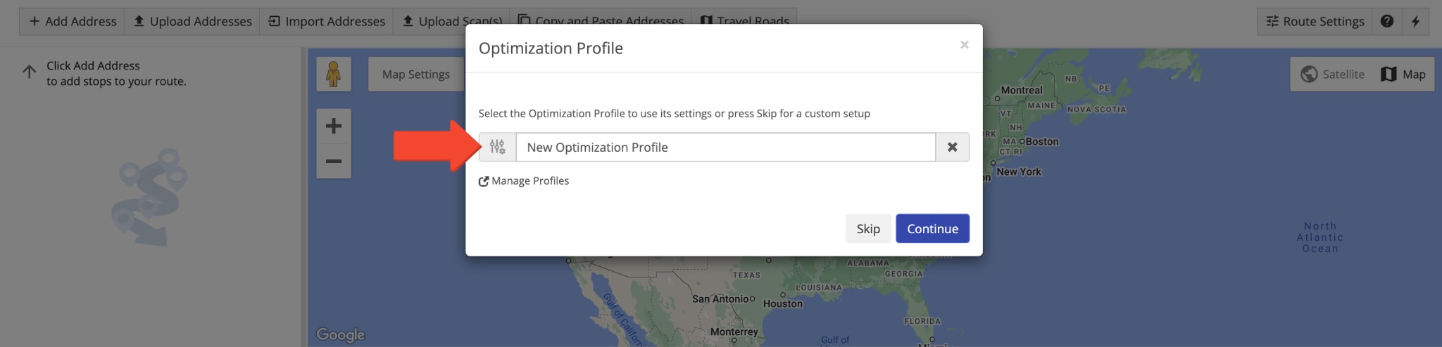 Planning and optimizing routes with Flexible Start Time using custom Route Optimization Profiles.