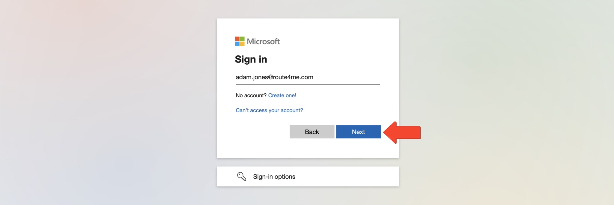 Log into the Route4Me Web Platform account using Microsoft Single Sign-On (Microsoft Azure SSO).