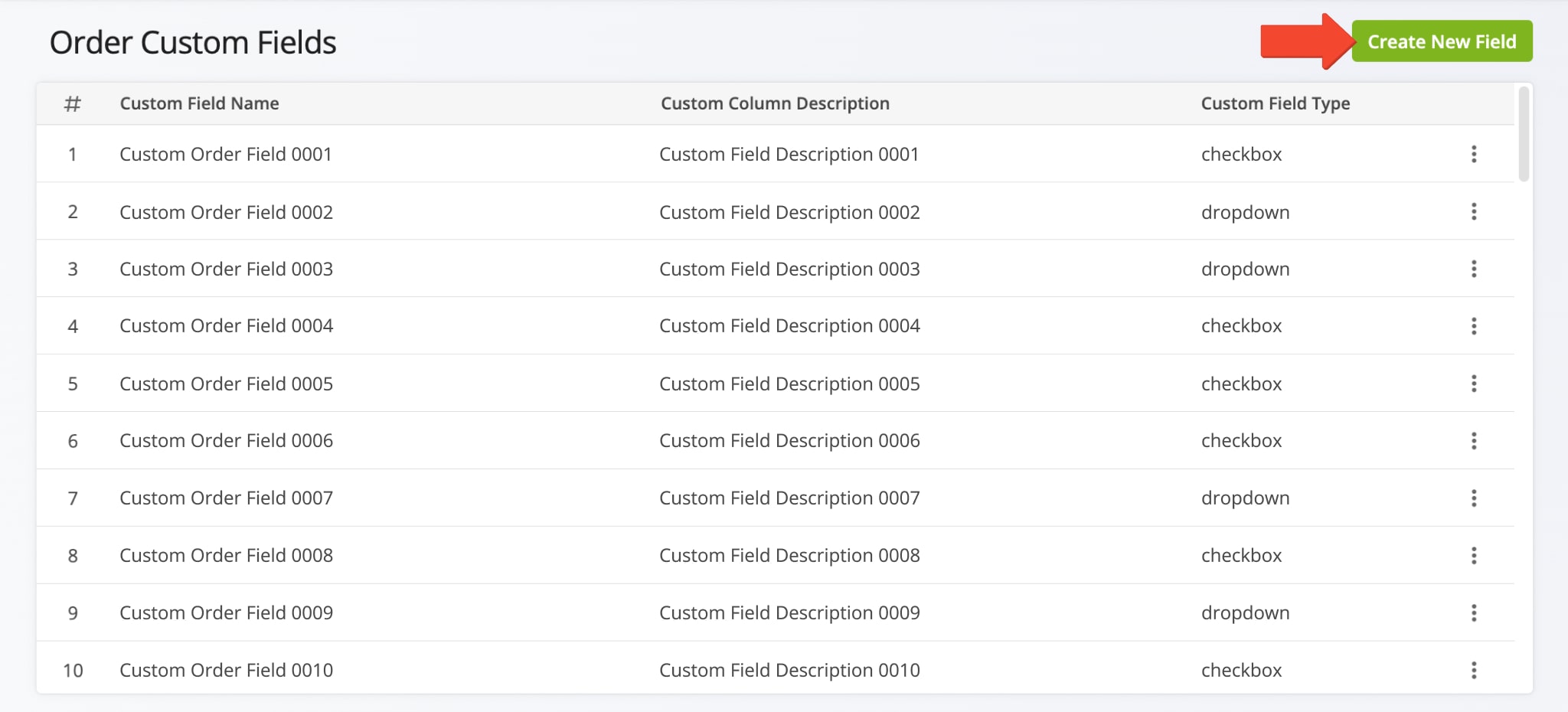 Create new Custom Order Fields to add unique user-defined statuses to your orders.