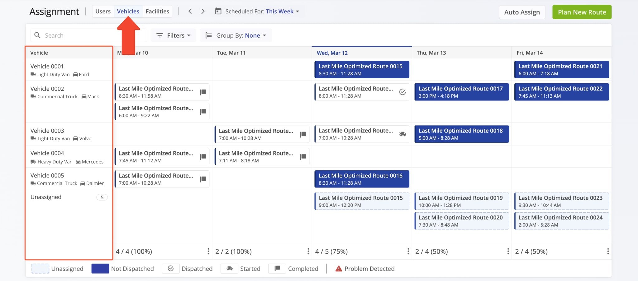 On the Assignment Dashboard, click the