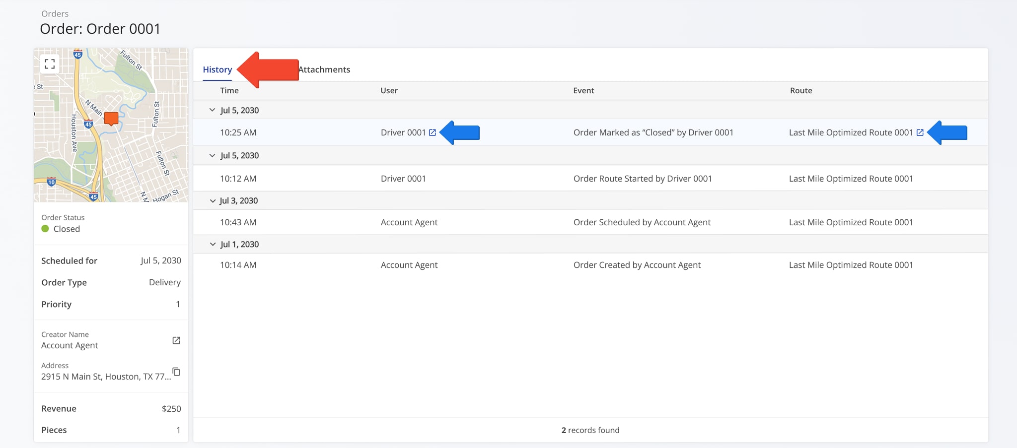 The Snapshot includes two data tabs, History and Activities, for viewing key Order details.