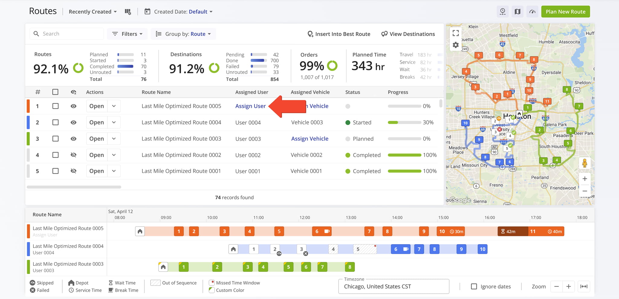 Once added to your team, you can assign Users to routes.