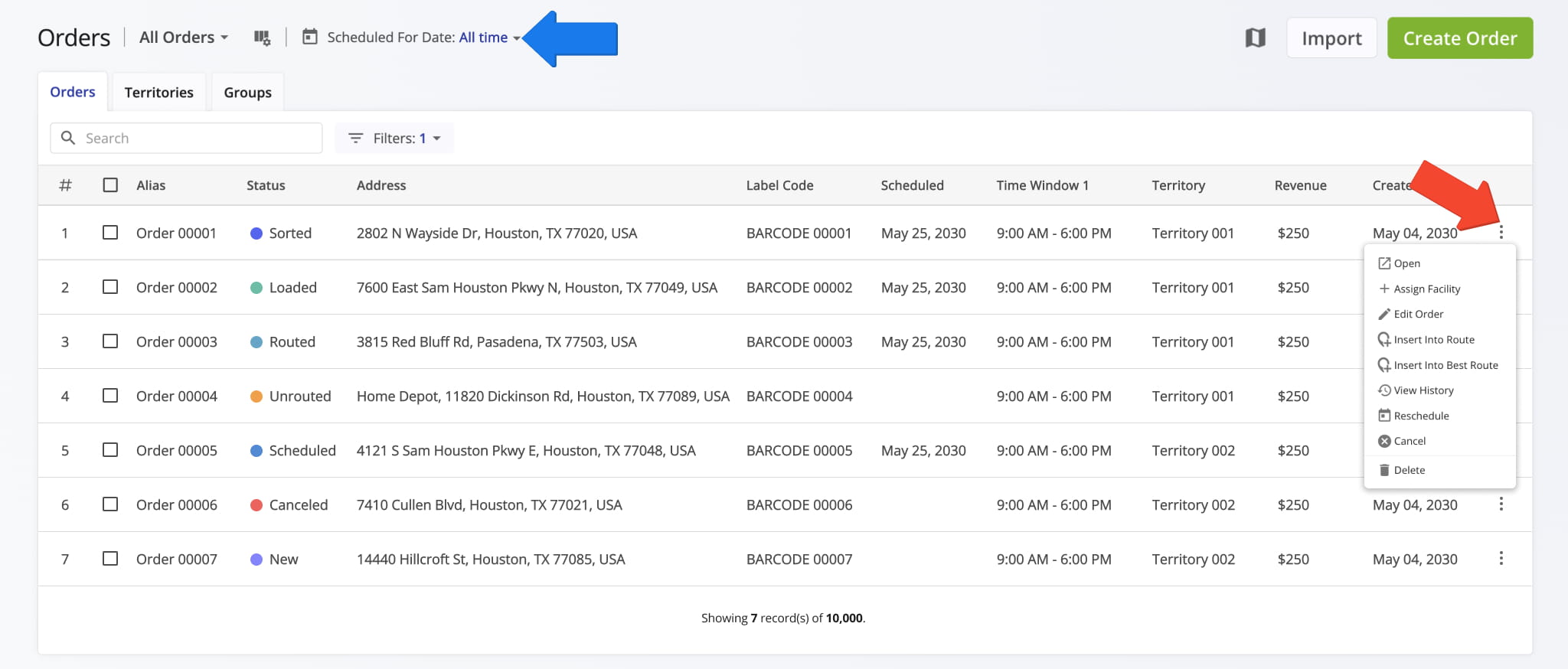 On your Orders List, you can manage your orders based on your account-level permissions.