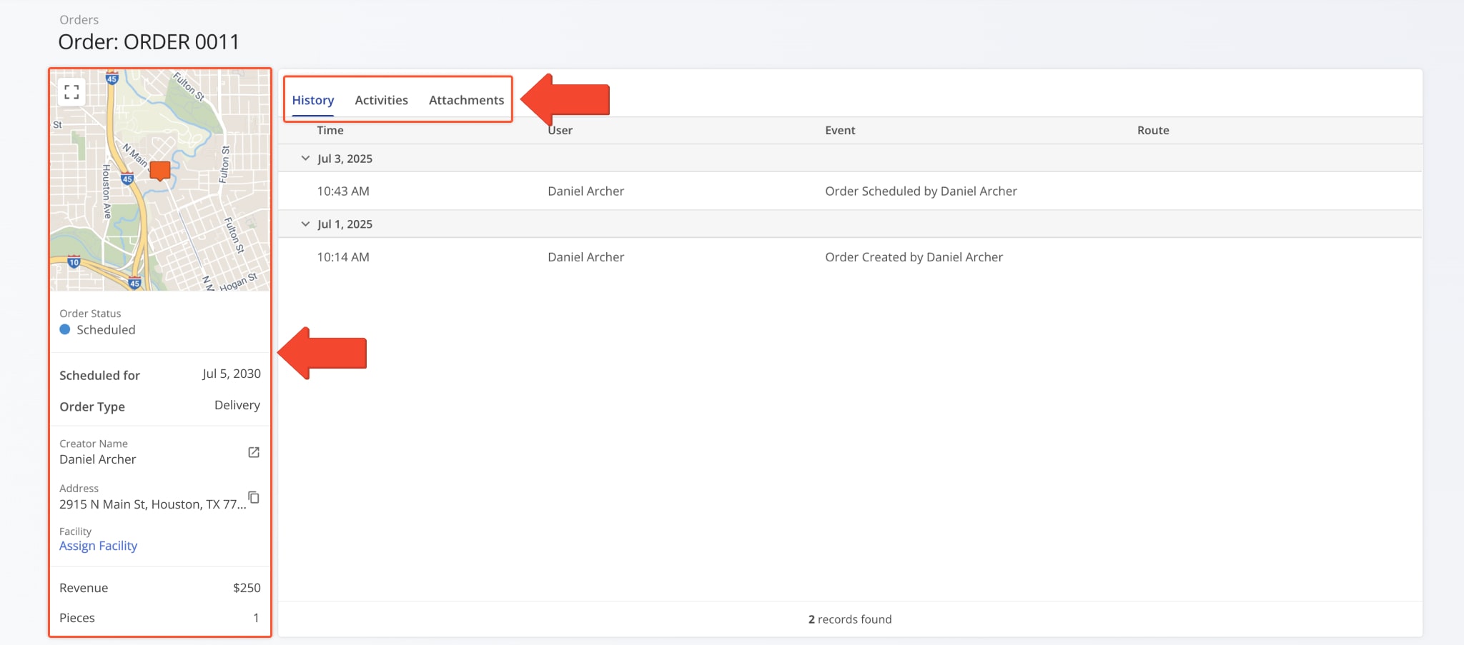 The Snapshot provides a centralized view to review, edit, and organize Order data.