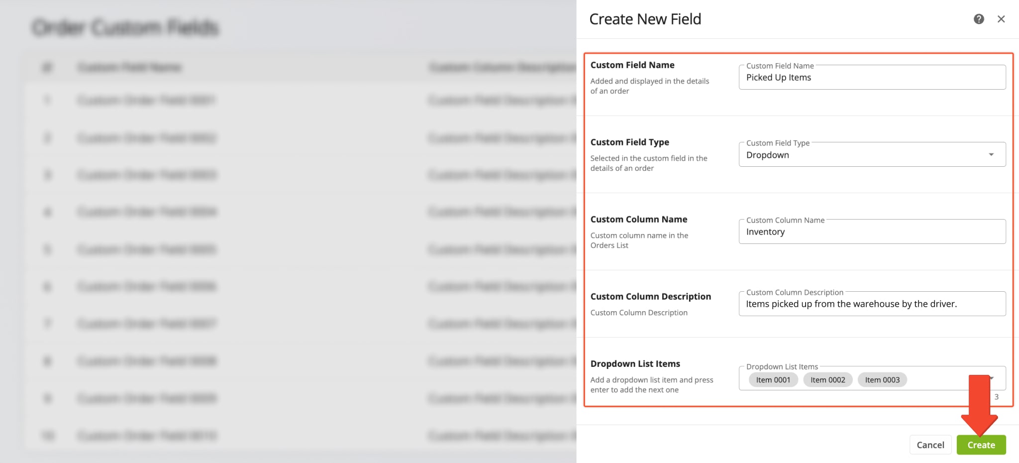 Create a dropdown Custom Order Field to pick one of multiple user-defined values to this status for your orders.