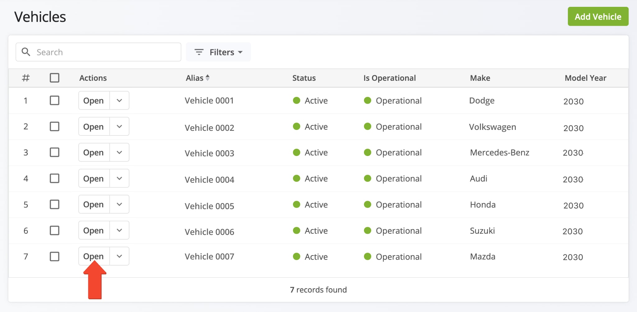 Open the Vehicle Snapshot from your Vehicles Page.