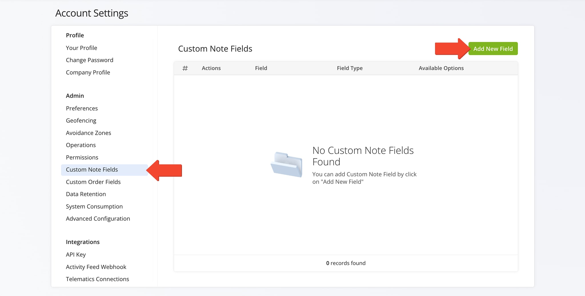 Create predefined custom stop statuses that team members can add to route stops.