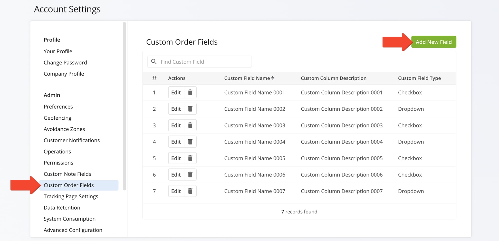Create new Custom Order Data to add unique user-defined statuses to your orders.