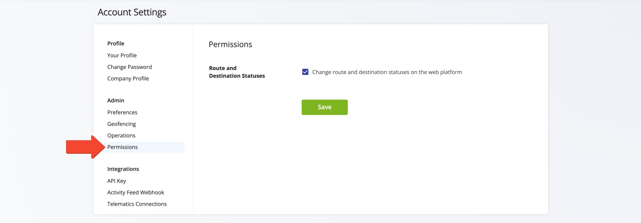 Change route and destination statuses on Route4Me web platform.