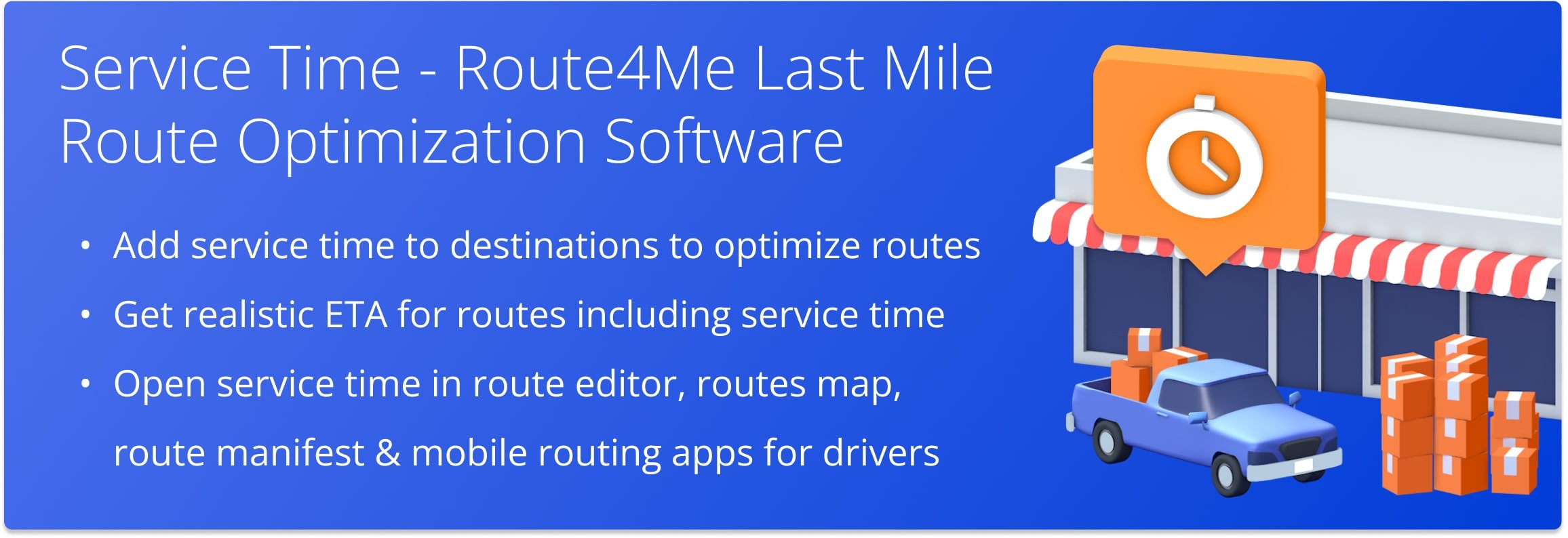 Add Service Time duration to route destinations before planning and optimizing routes to get realistic ETAs.