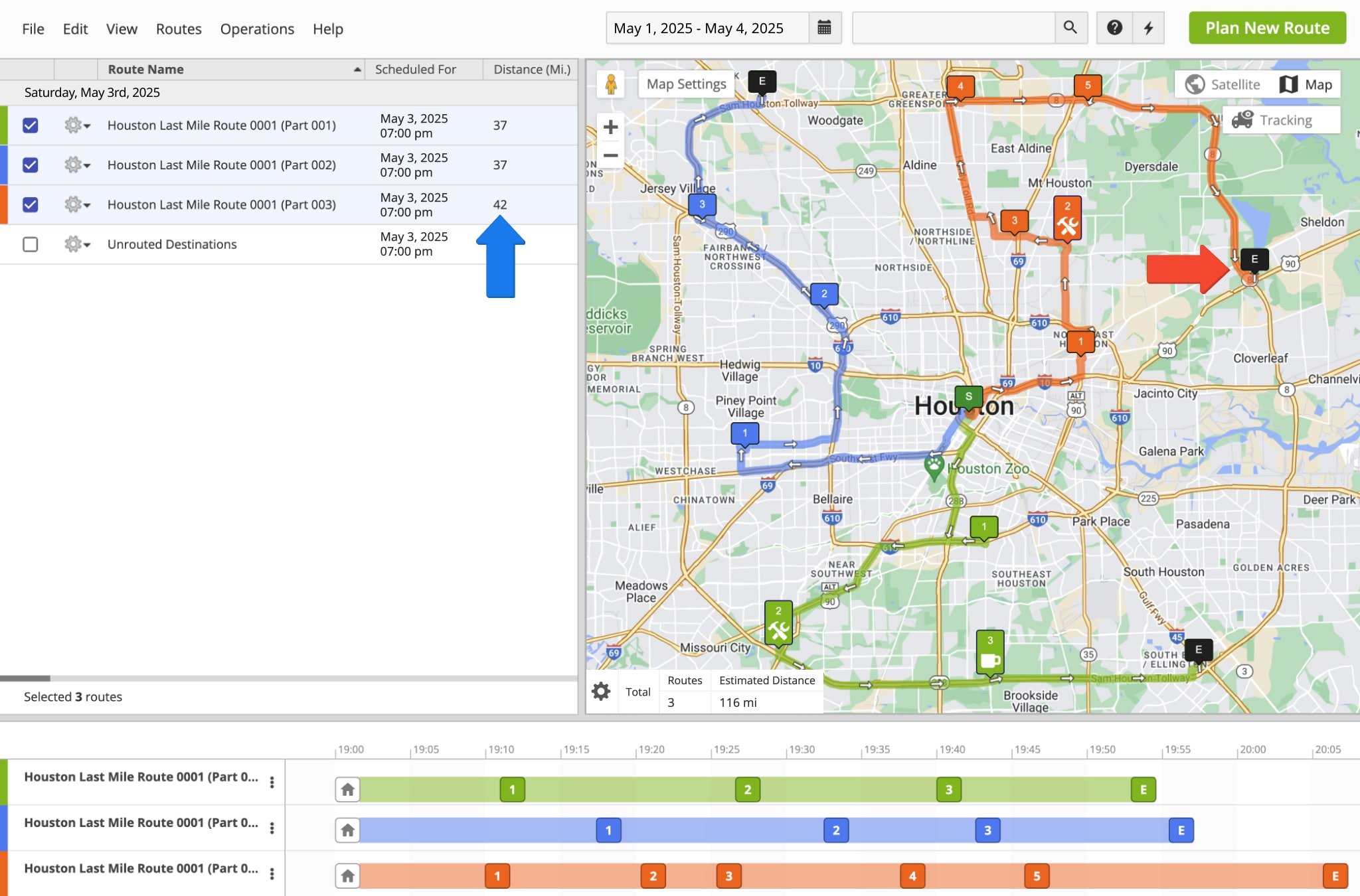 Addin unrouted destinations to routes may lead to those routes exceeding your constraint settings.