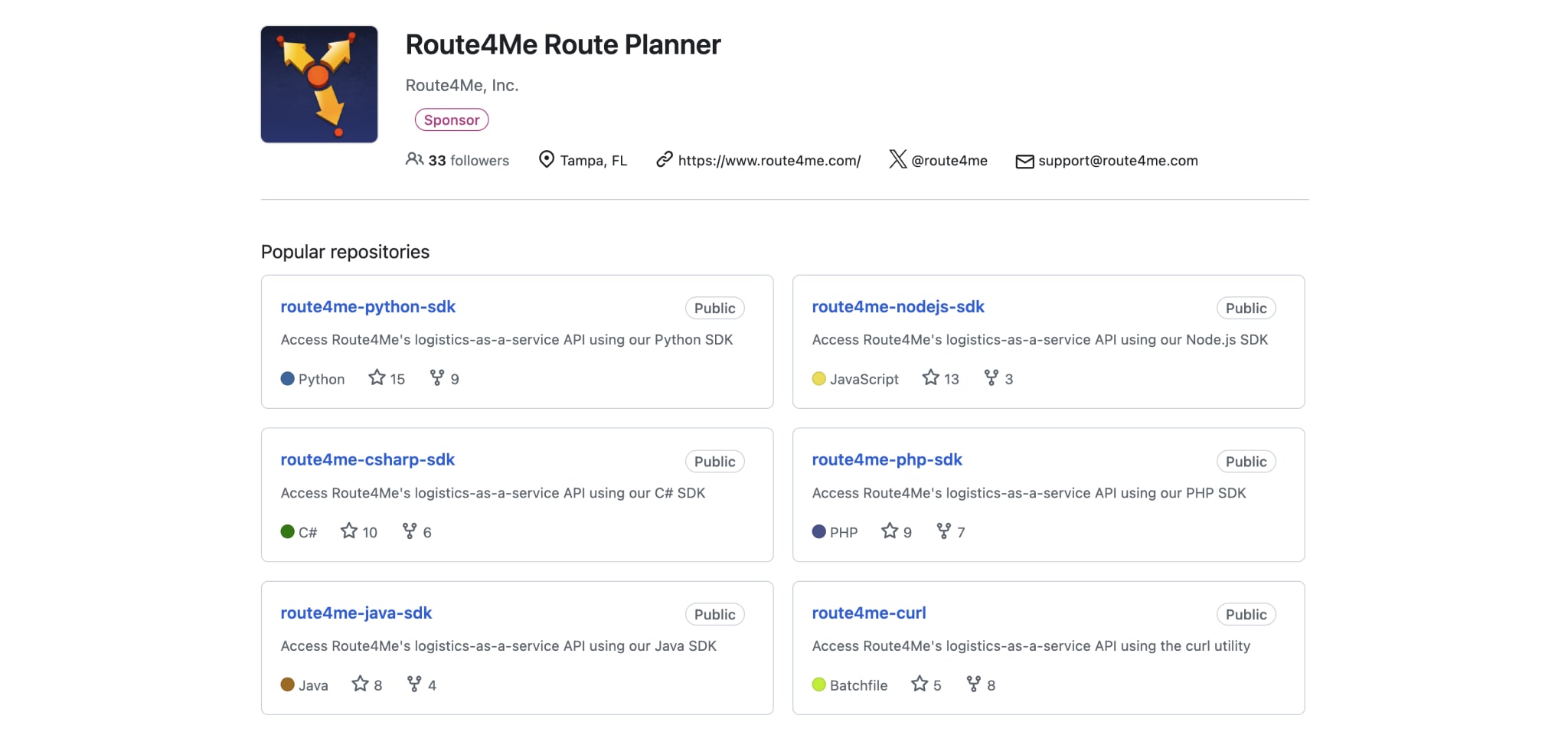 Route4Me combines planning, dispatch, execution, and post-execution into a single environment. Devs can access the Route4Me SDK to interact with our APIs in Python, C#, Java, PHP, Node.js, VB, and more.