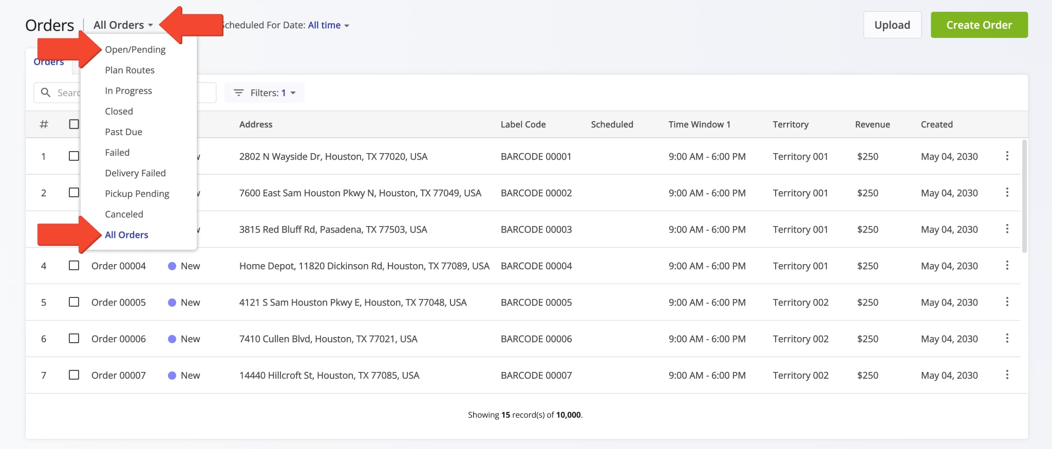 Imported orders receive the 'New' Order Status. To see New orders, use the 'All Orders' View Mode.