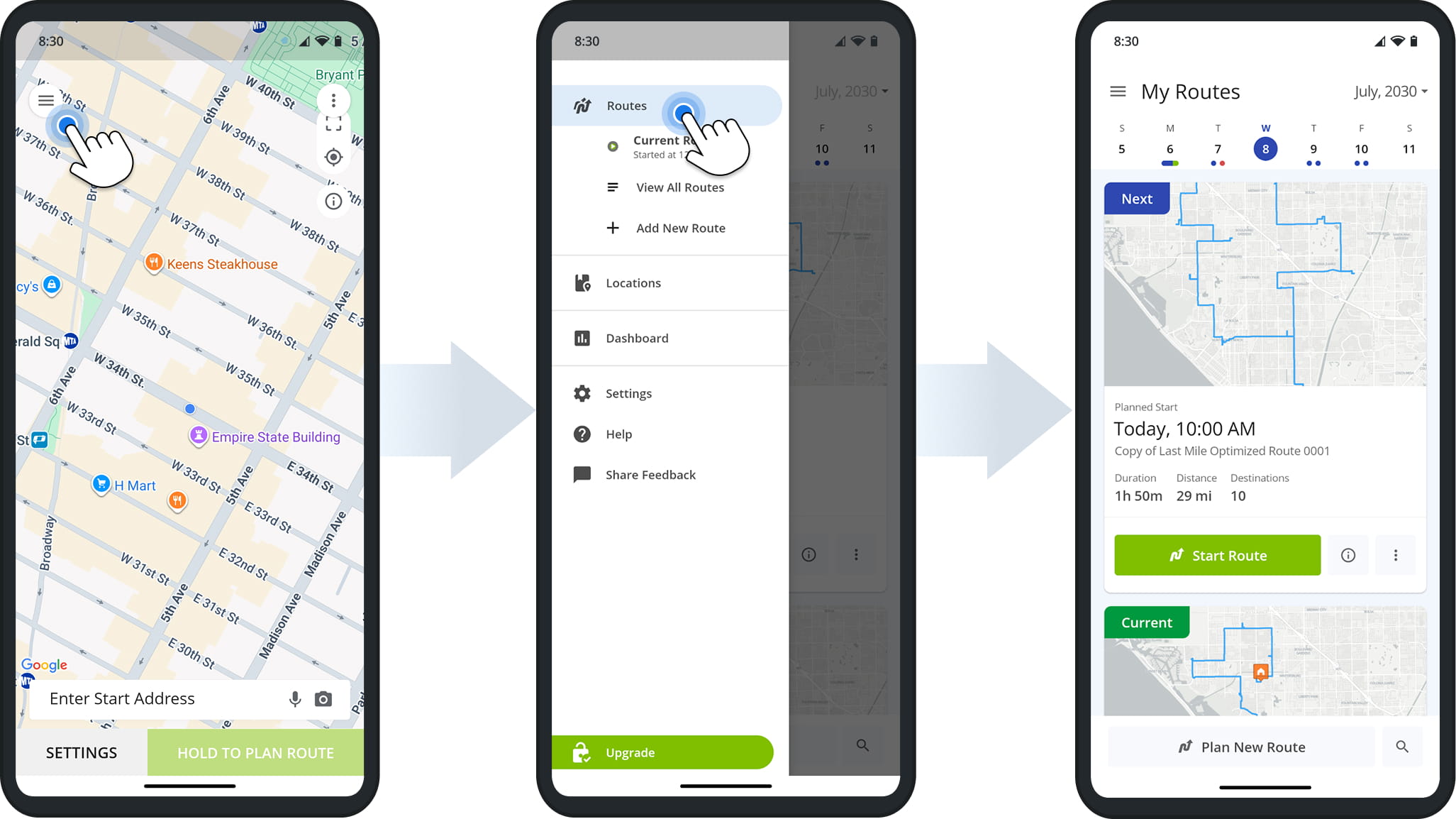 All of your routes will appear in your Routes List.