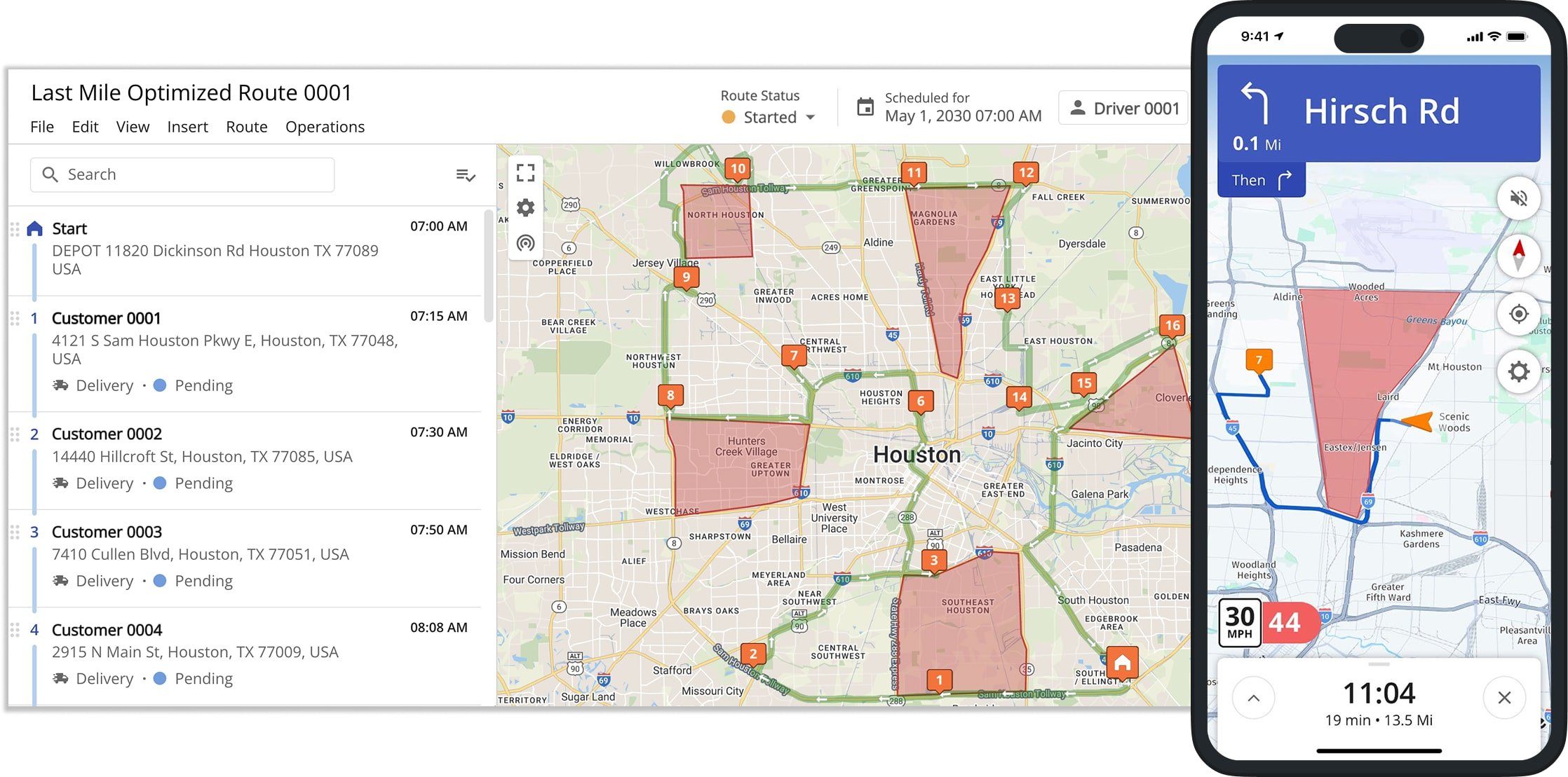 Drivers can view avoidance zones on the map in the mobile app, with routes adjusted to steer clear of those areas.