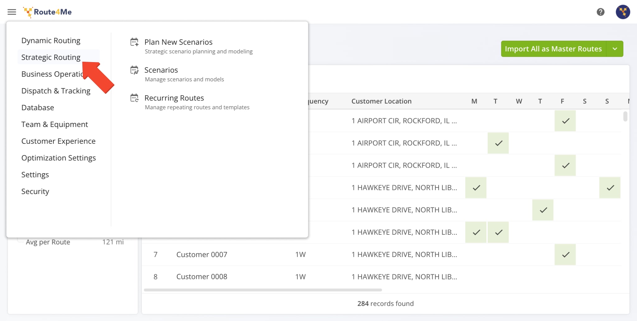 Plan repeating routes with dynamic schedules using Customer Locations.