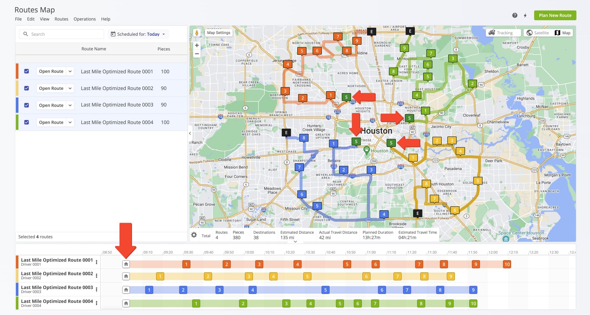 DSD route planning - optimize best sequenced Direct Store Delivery routes for multiple drivers.