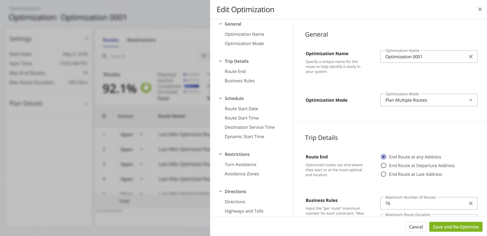 The Edit Optimization panel now supports all the settings options available in the classic Optimizations (Original) interface. Previously, certain settings were only available in the original interface.
