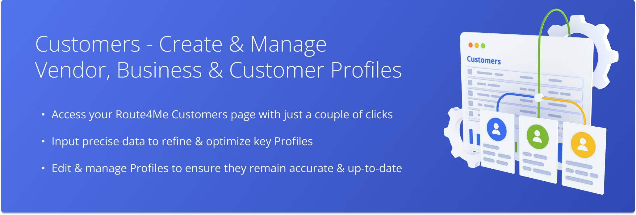 Route4Me's Customers feature for organizing and managing customer data helps your business streamline operations and improve interactions.