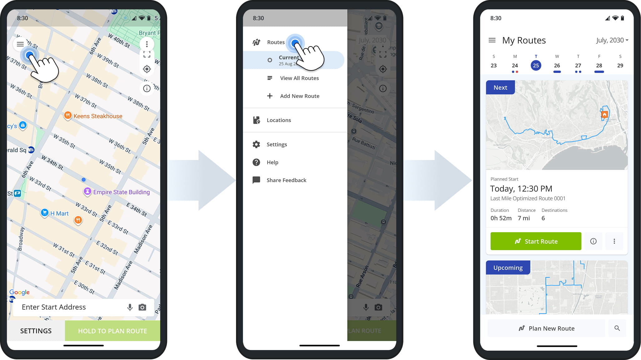 All of your routes will appear in your Routes List.