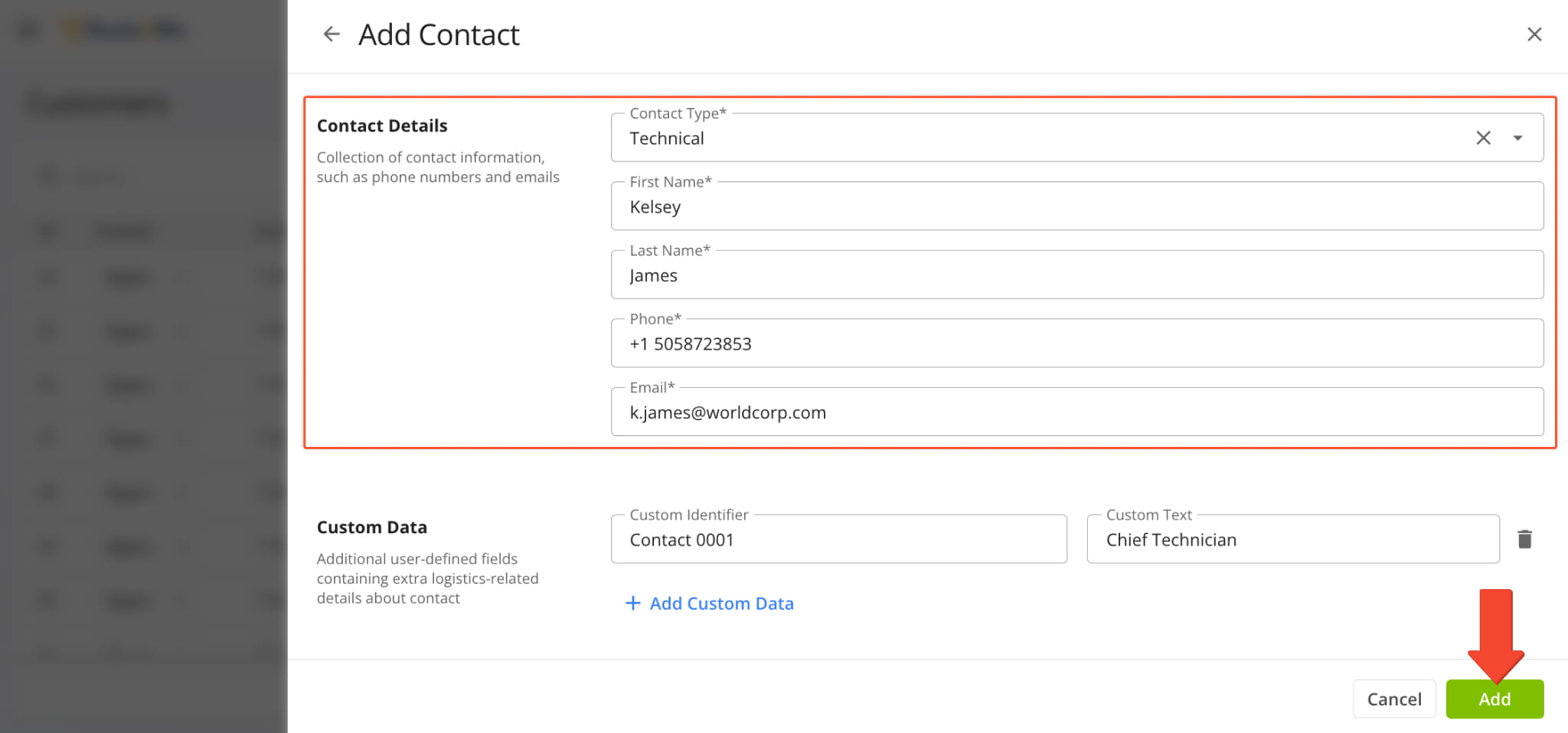You can also add a Custom Identifier to distinguish each contact on your Route4Me account.