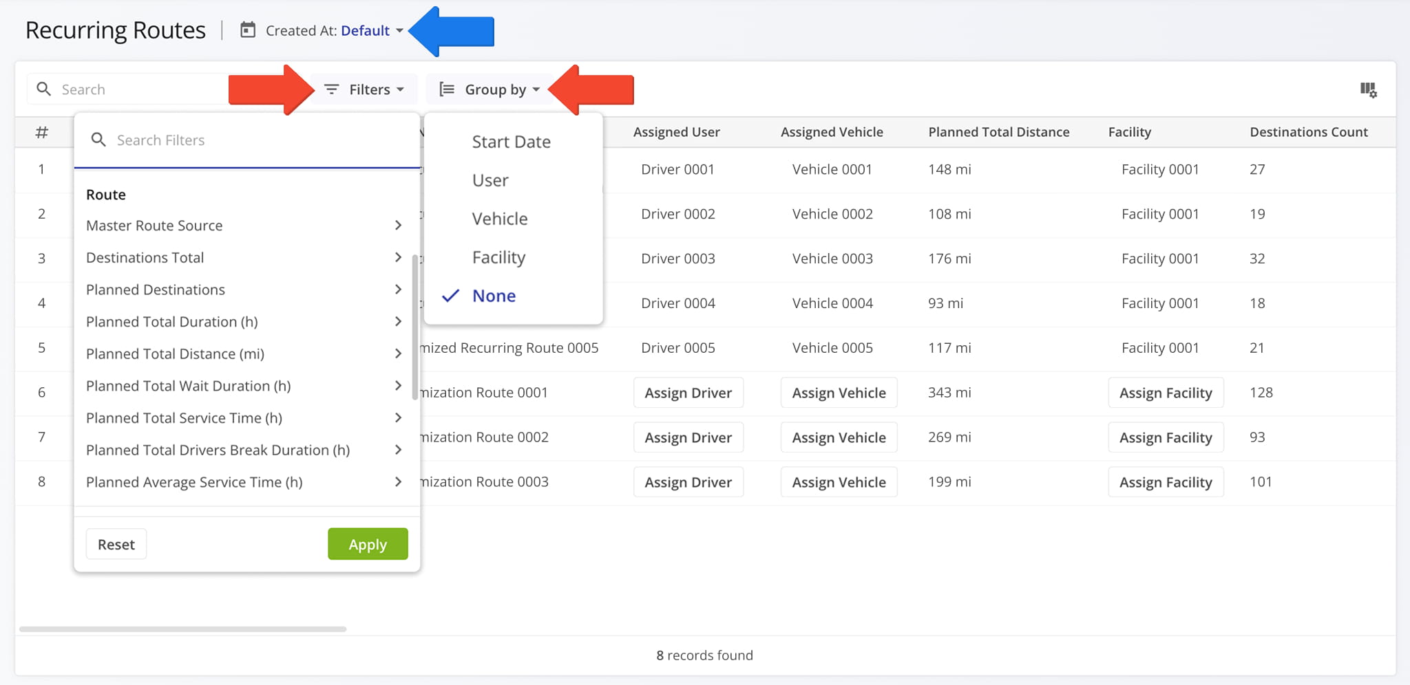 You can view all of your Recurring Schedules on the Recurring Routes page. Route4Me