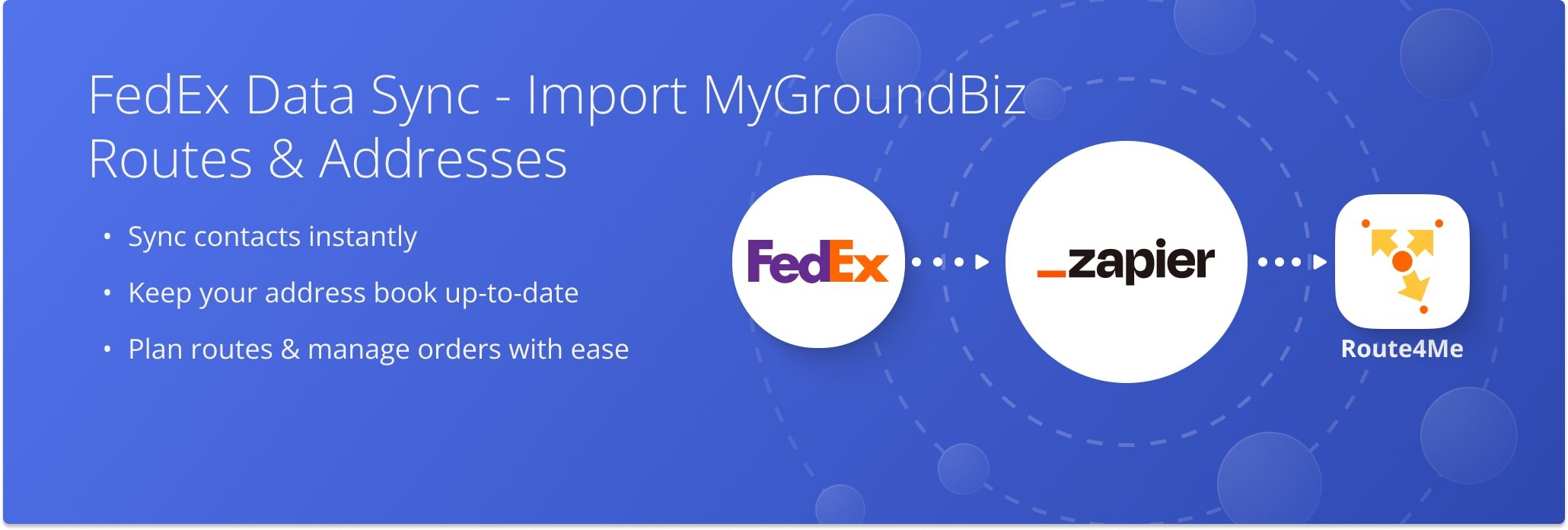 Route4Me's enterprise transportation planning software enables you to easily import data from the FedEx MyGroungBiz business portal.