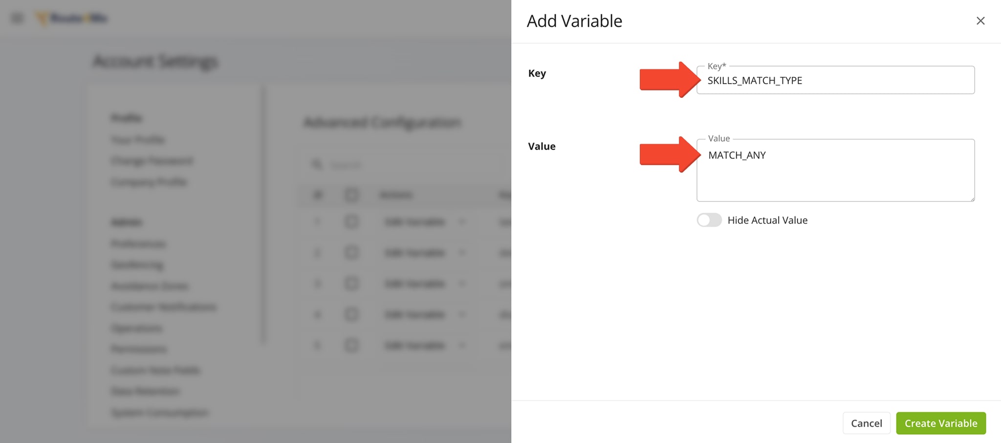 Configure your preferred Skills Matching Type with the Advanced Configuration Editor.