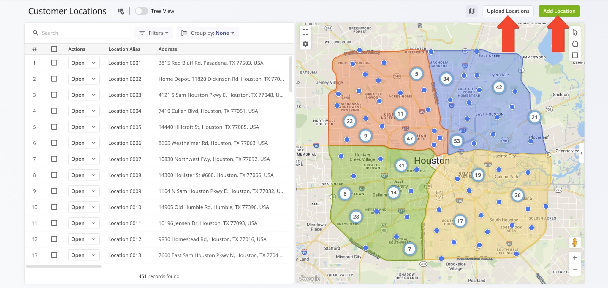 Add new Customer Locations to your Route4Me Last Mile Transportation account.